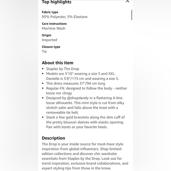 The Drop - Women's Belted Silky Stretch Dress - XL - Picture 7 of 11